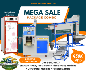 Package Combo - SN300R + Palay Pre-Cleaner + Rice Sorting Machine + Dehydrator Machine package combo sn300r + palay pre cleaner + rice sorting machine + dehydrator machine