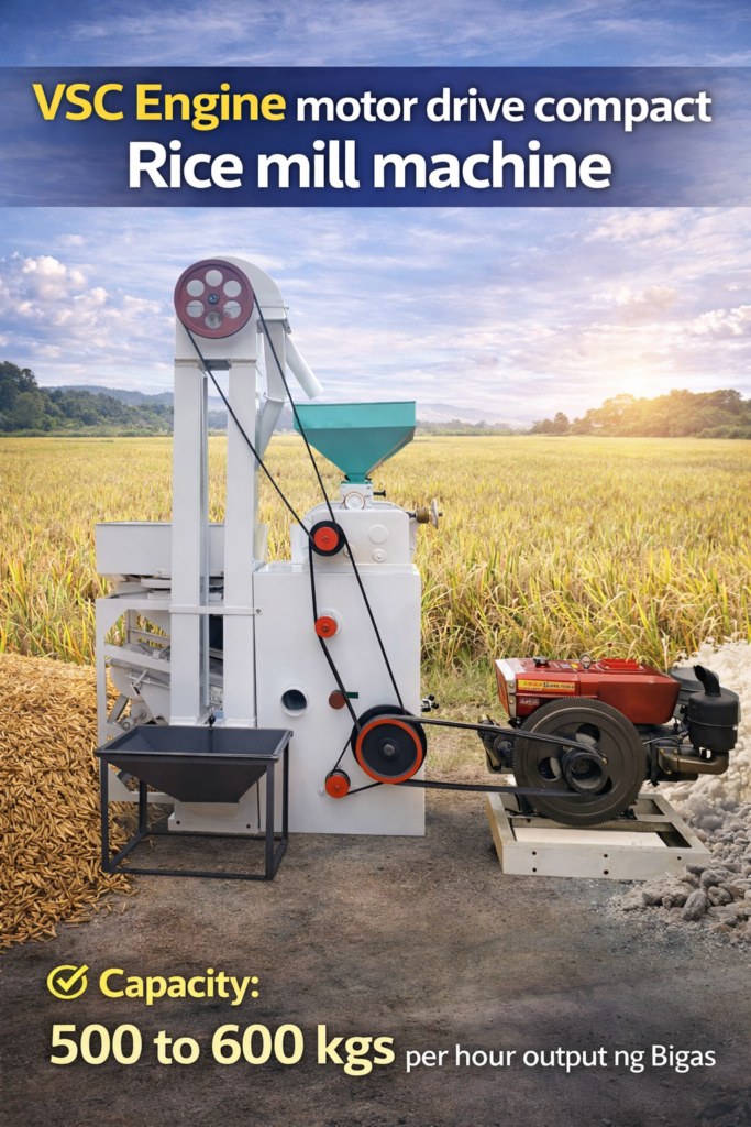 vsc engine motor drive compact rice mill machine